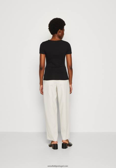 mulheres camiseta estampada preta F4BZ0D353 Anna Field