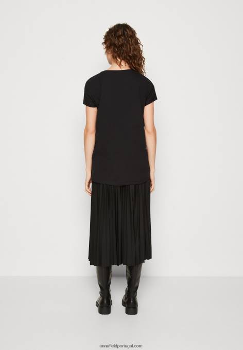 mulheres camiseta estampada preta F4BZ0D358 Anna Field