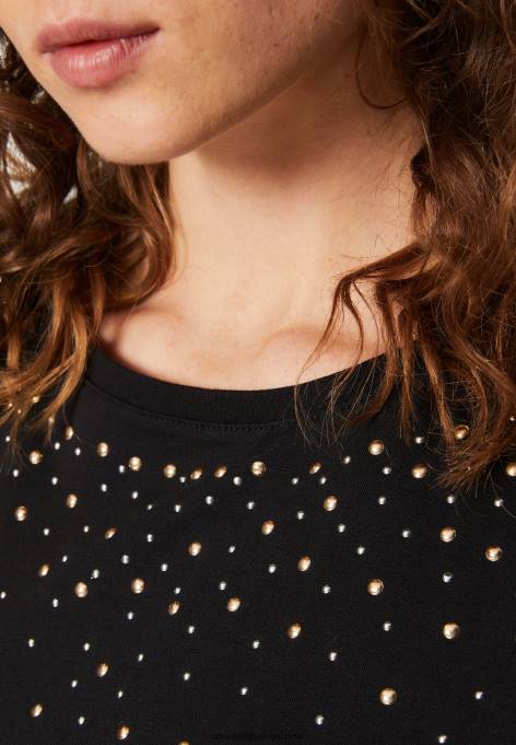 mulheres camiseta estampada preta F4BZ0D358 Anna Field