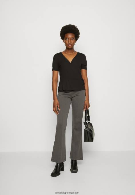 mulheres camiseta estampada preta F4BZ0D361 Anna Field