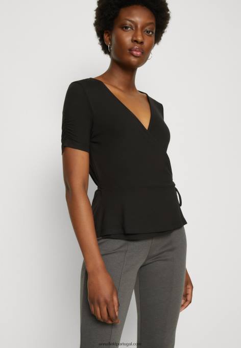 mulheres camiseta estampada preta F4BZ0D361 Anna Field