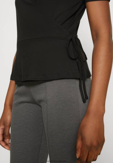 mulheres camiseta estampada preta F4BZ0D361 Anna Field