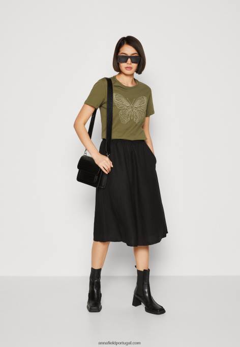 mulheres camiseta estampada verde F4BZ0D349 Anna Field