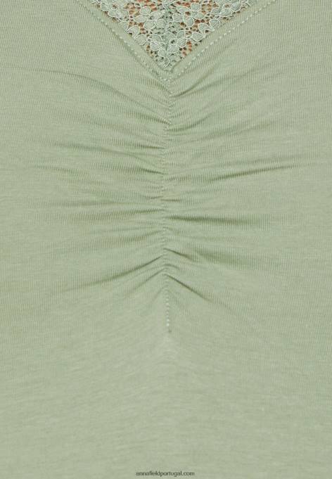 mulheres camiseta estampada verde claro F4BZ0D360 Anna Field