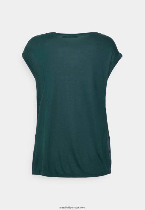 mulheres camiseta estampada verde escuro F4BZ0D241 Anna Field