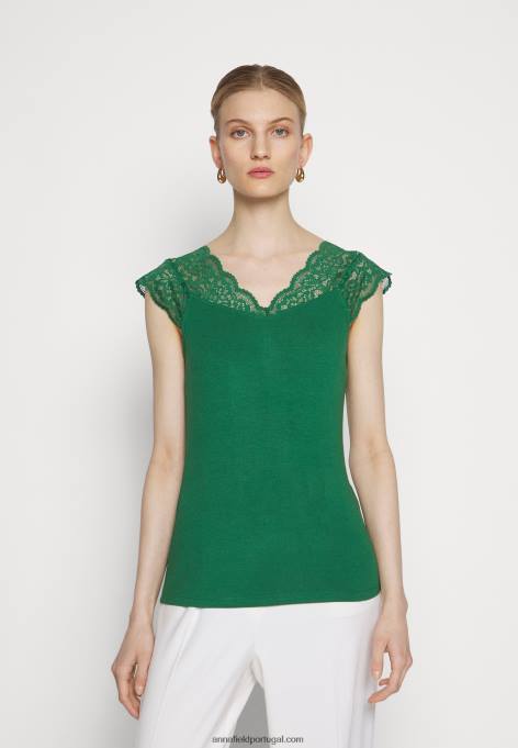 mulheres camiseta estampada verde escuro F4BZ0D302 Anna Field