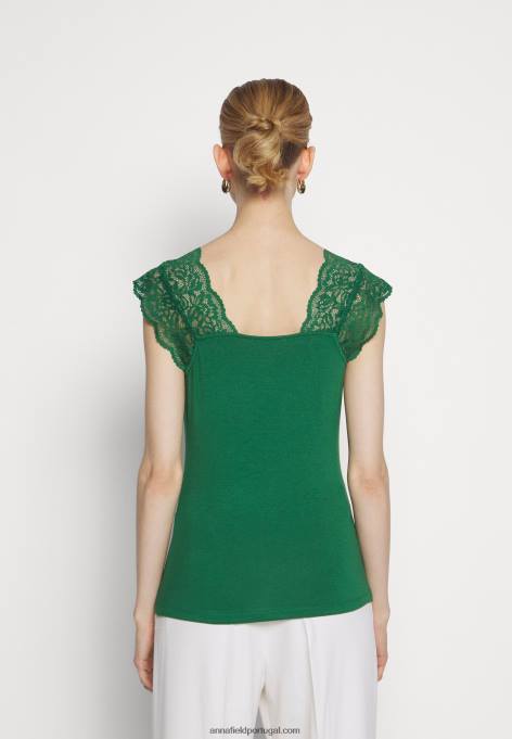 mulheres camiseta estampada verde escuro F4BZ0D302 Anna Field
