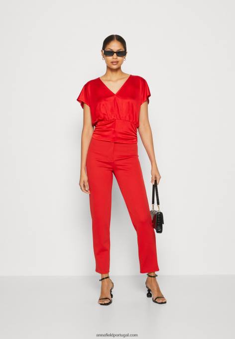 mulheres camiseta estampada vermelha F4BZ0D303 Anna Field