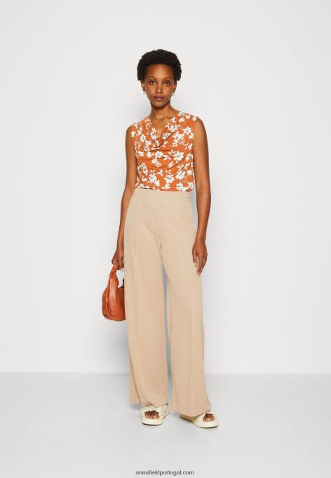 mulheres parte superior marrom/branco F4BZ0D435 Anna Field