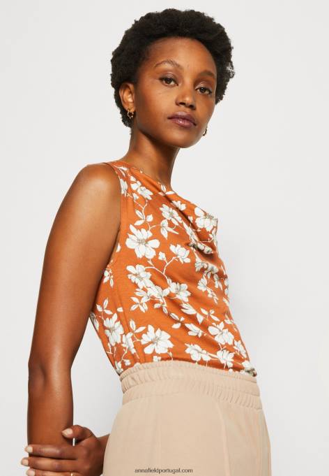 mulheres parte superior marrom/branco F4BZ0D435 Anna Field