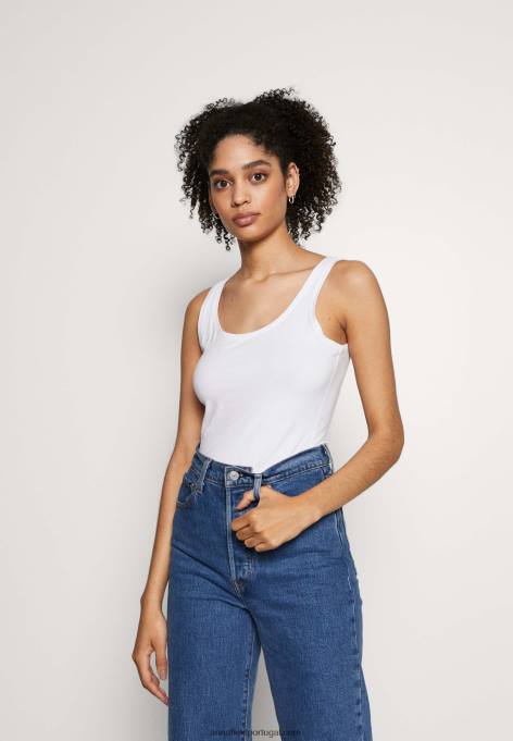 mulheres tanque básico 3er pack top preto branco mottl F4BZ0D434 Anna Field