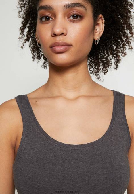 mulheres tanque básico 3er pack top preto branco mottl F4BZ0D434 Anna Field