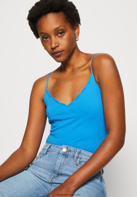 mulheres top azul F4BZ0D460 Anna Field