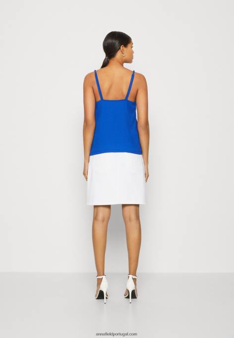 mulheres top azul F4BZ0D486 Anna Field