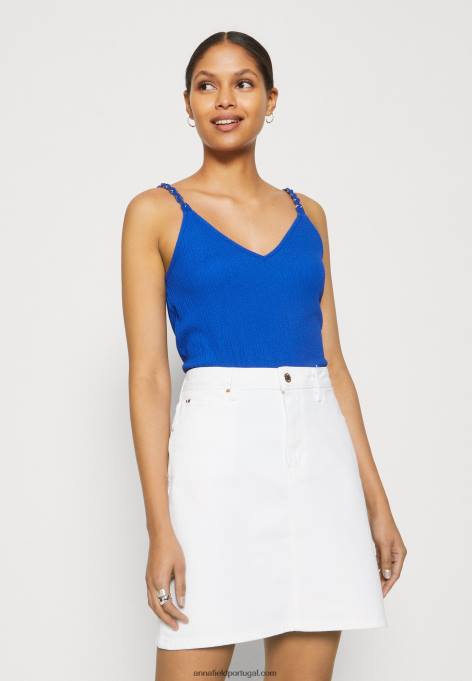 mulheres top azul F4BZ0D486 Anna Field