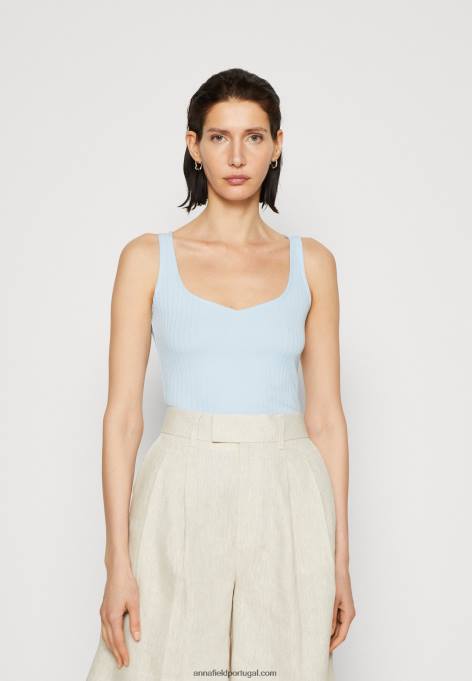 mulheres top azul claro F4BZ0D414 Anna Field