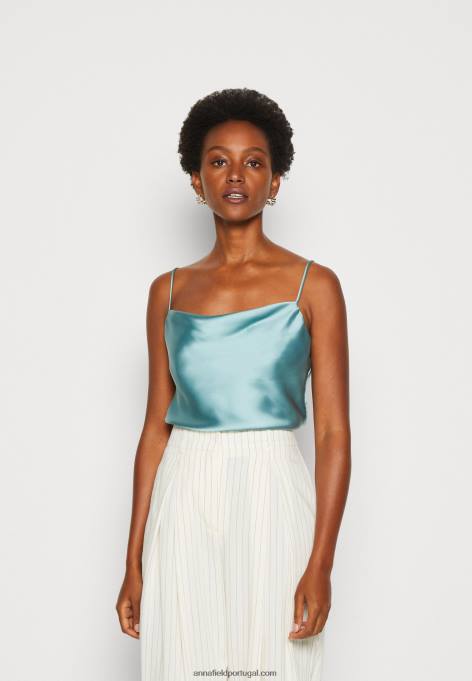 mulheres top azul claro F4BZ0D432 Anna Field