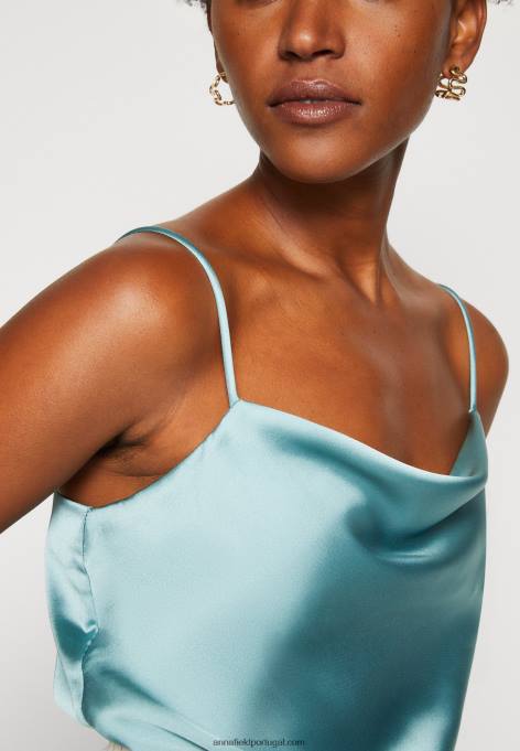 mulheres top azul claro F4BZ0D432 Anna Field