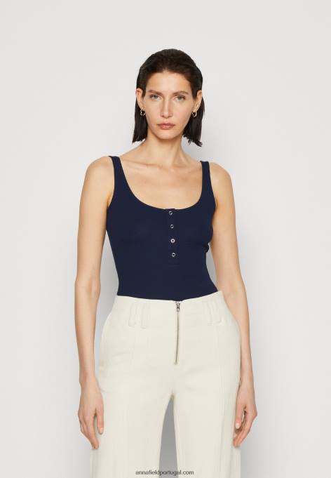 mulheres top azul escuro F4BZ0D451 Anna Field