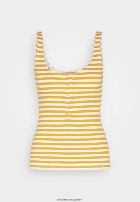 mulheres top branco/amarelo F4BZ0D419 Anna Field