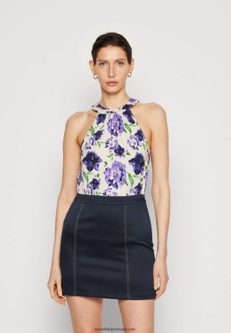 mulheres top branco/azul F4BZ0D422 Anna Field