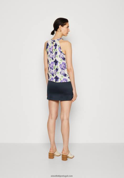 mulheres top branco/azul F4BZ0D422 Anna Field