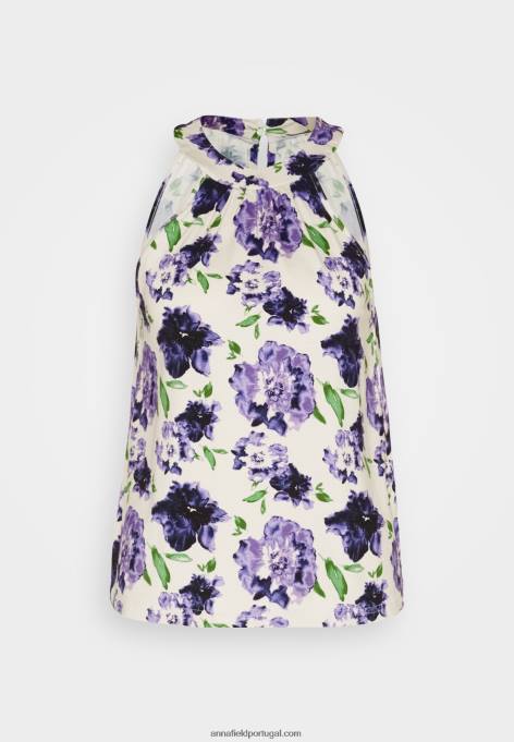 mulheres top branco/azul F4BZ0D422 Anna Field