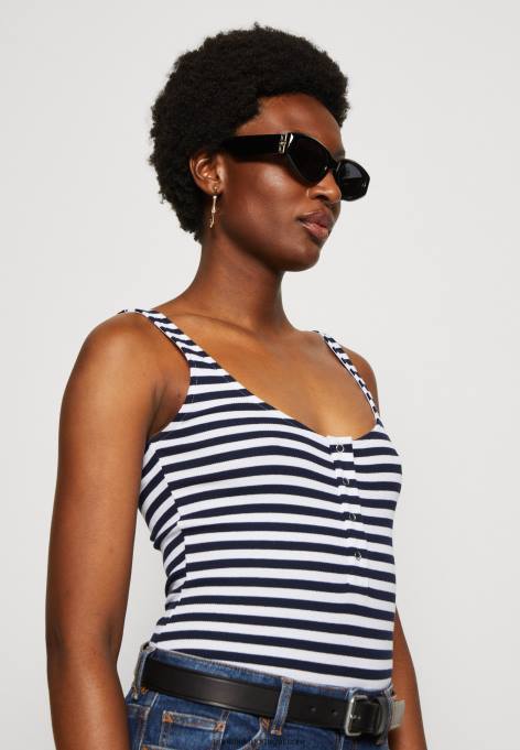 mulheres top branco/azul F4BZ0D467 Anna Field