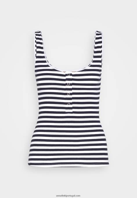 mulheres top branco/azul F4BZ0D467 Anna Field