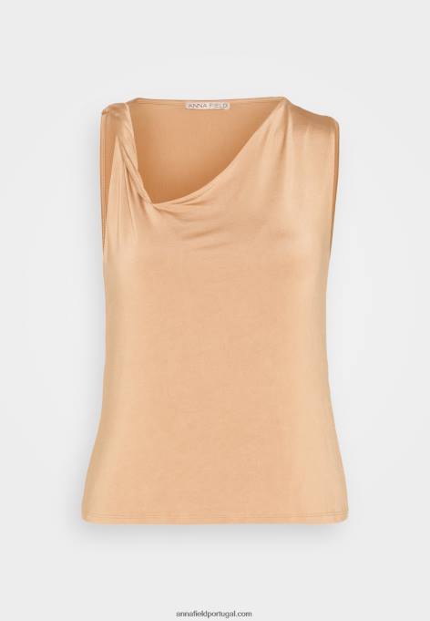 mulheres top castanho claro F4BZ0D509 Anna Field
