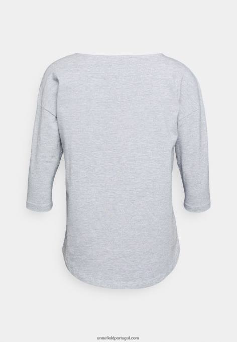 mulheres top de manga comprida cinza manchado F4BZ0D544 Anna Field