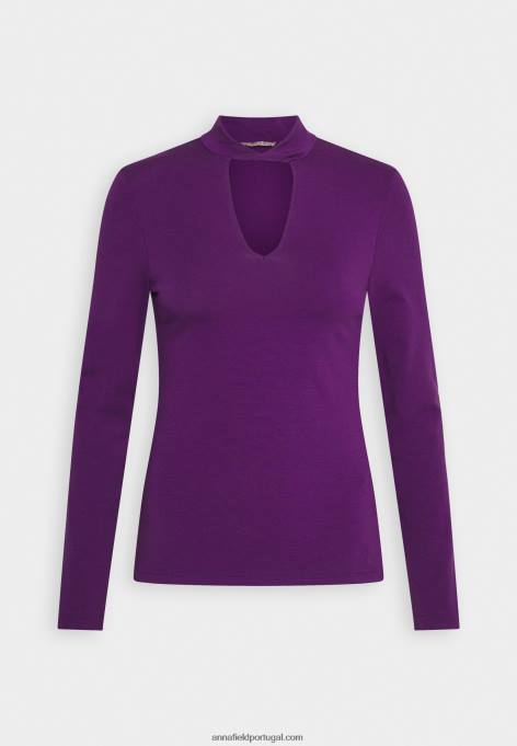 mulheres top de manga comprida roxo F4BZ0D569 Anna Field
