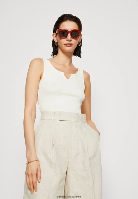 mulheres top esbranquiçado F4BZ0D470 Anna Field