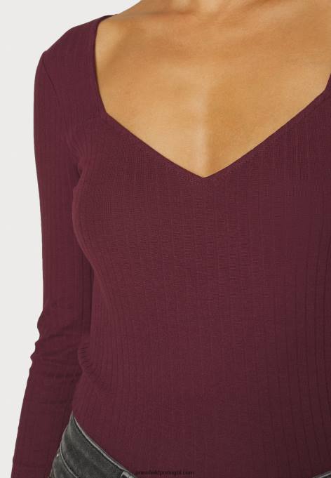 mulheres top manga longa vermelho escuro F4BZ0D530 Anna Field