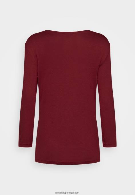 mulheres top manga longa vermelho escuro F4BZ0D566 Anna Field