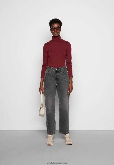 mulheres top manga longa vermelho escuro F4BZ0D582 Anna Field