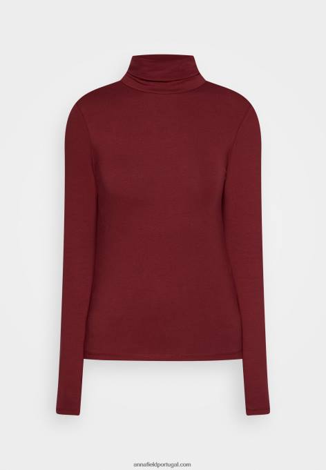 mulheres top manga longa vermelho escuro F4BZ0D582 Anna Field