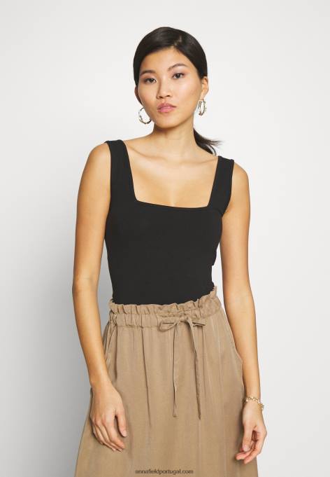 mulheres top preto F4BZ0D384 Anna Field