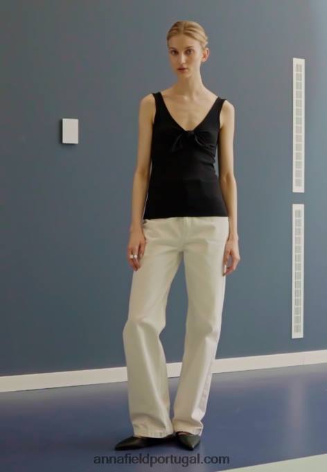 mulheres top preto F4BZ0D400 Anna Field