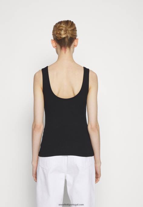 mulheres top preto F4BZ0D400 Anna Field