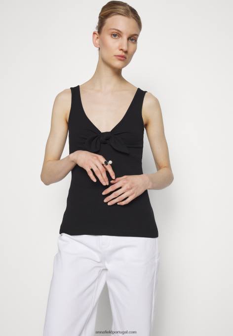 mulheres top preto F4BZ0D400 Anna Field
