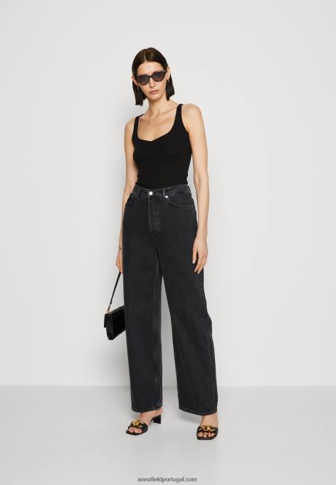 mulheres top preto F4BZ0D406 Anna Field