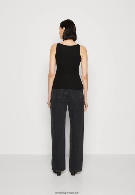 mulheres top preto F4BZ0D406 Anna Field