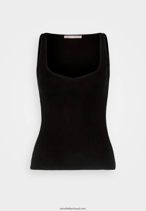 mulheres top preto F4BZ0D406 Anna Field
