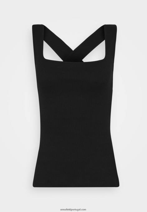 mulheres top preto F4BZ0D411 Anna Field