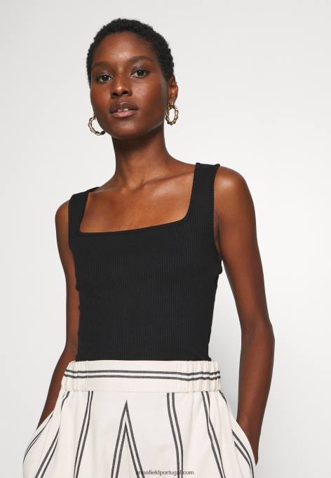 mulheres top preto F4BZ0D411 Anna Field
