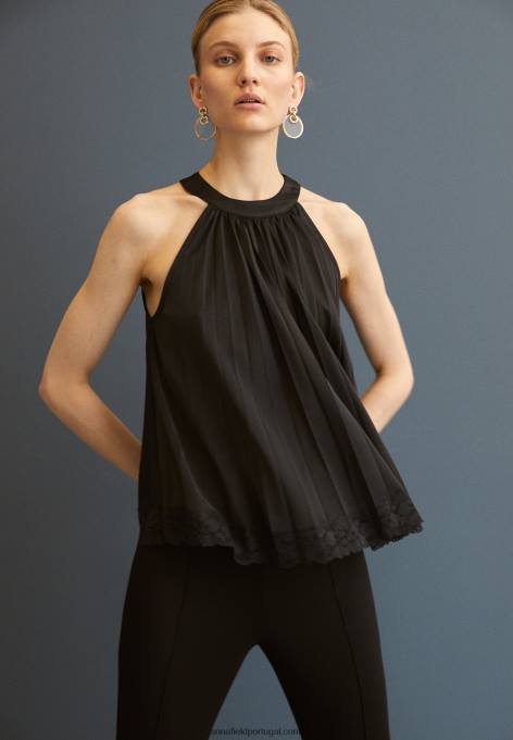 mulheres top preto F4BZ0D457 Anna Field