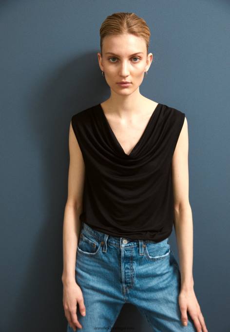 mulheres top preto F4BZ0D459 Anna Field