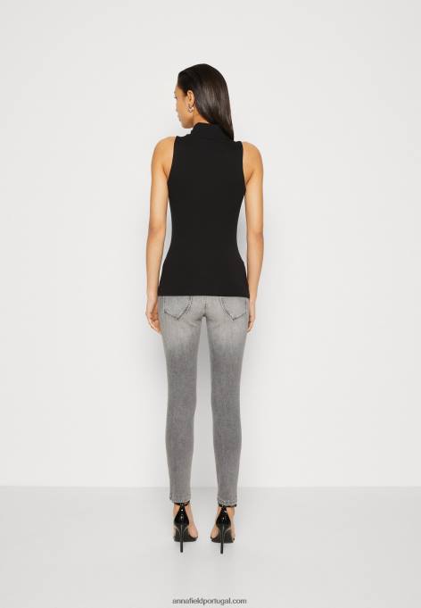 mulheres top preto F4BZ0D466 Anna Field