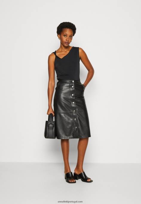 mulheres top preto F4BZ0D474 Anna Field